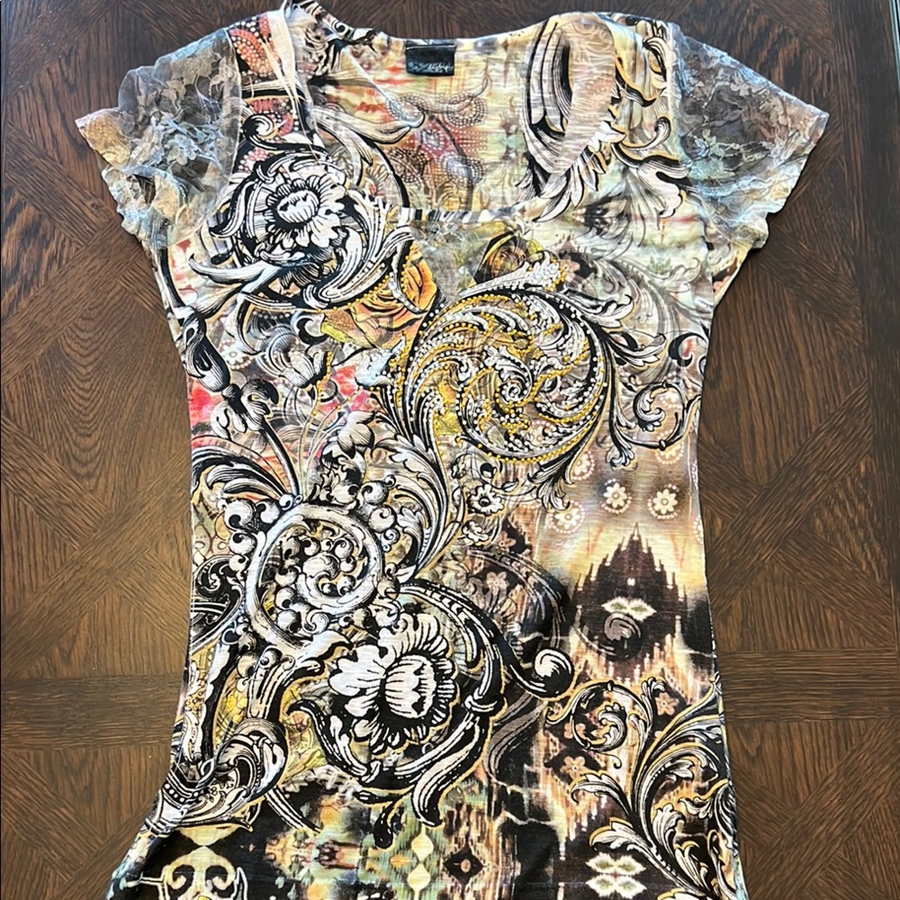 Women's Multicolor Patterned Top